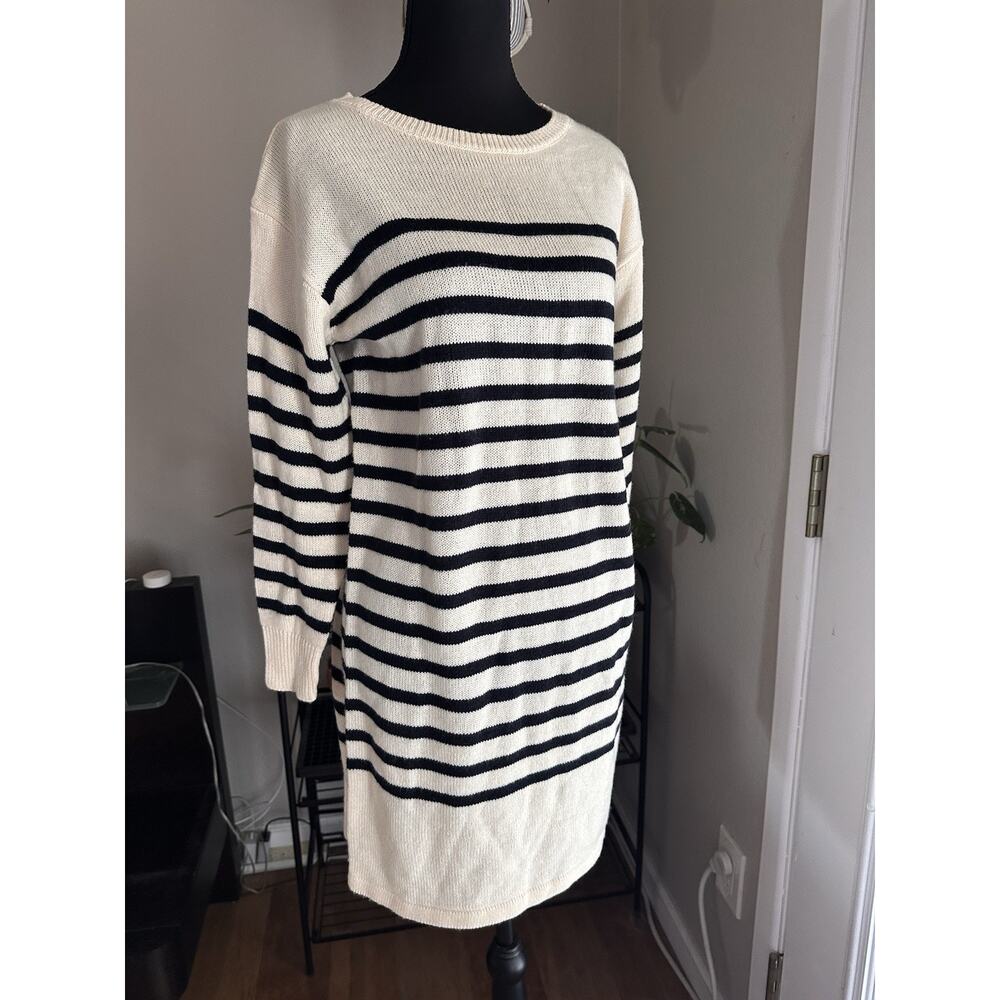 Earth Music & Ecology Premium Label Japan Striped Sweater Acrylic Size S NWT